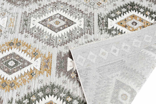 Balsan Havana Aztec Teppich Rechteckig Synthetisch,Polyester/Cotton/Leather Gray
