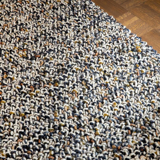 Brink & Campman Marble Rug Rectangular Wool Ivory-blue