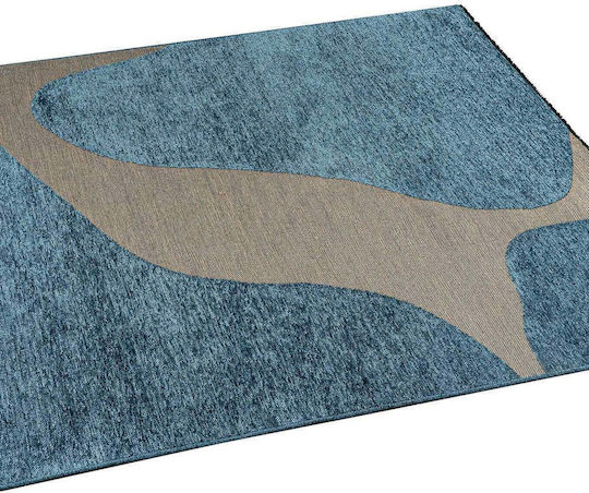 Madi Stone Rug Rectangular Beige Petrol