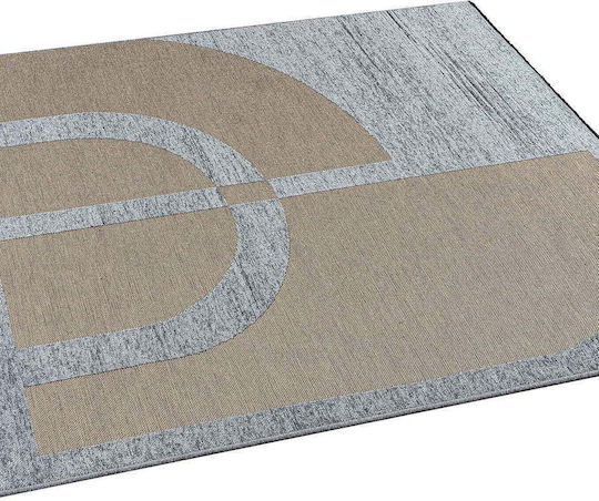 Madi Teppich Rechteckig Synthetisch,Polyester/Cotton/Leather Beige Grey