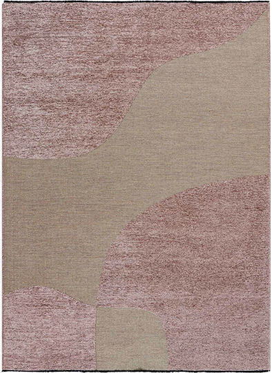 Madi Brook Teppich Rechteckig Synthetisch,Polyester/Cotton/Leather Beige Pink
