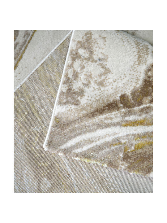 Saray Home Almira Teppich Rechteckig Synthetisch,Polyester/Cotton/Leather Beige
