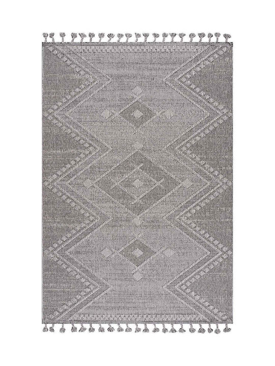 Madi Angle Teppich Rechteckig Synthetisch,Polyester/Cotton/Leather Gray