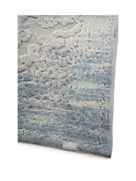 Klonaras Muse Teppich Rechteckig Synthetisch,Polyester/Cotton/Leather Blue
