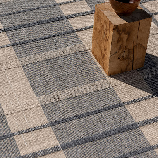 Brink & Campman Zona Check Handgefertigt Teppich Außenbereich Rechteckig Synthetisch,Polyester/Cotton/Leather Denim