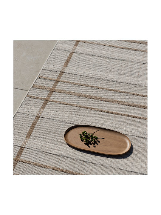 Brink & Campman Zona Line Handmade Rug Outdoor Rectangular Sesame