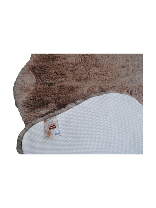 Newplan Puffy Fc5 Anti-slip Rug Rectangular Furry Brown