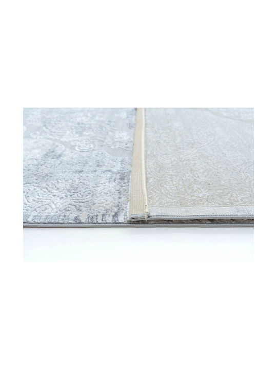 Ezzo Firenze D076ay9 Teppich Rechteckig Synthetisch,Polyester/Cotton/Leather Grey