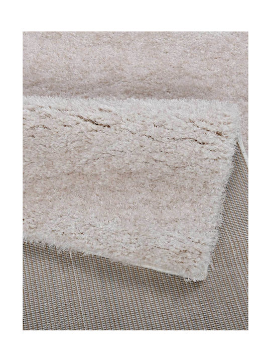 Madi Fuzzio Teppich Rechteckig Zottelig Synthetisch,Polyester/Cotton/Leather L. Beige