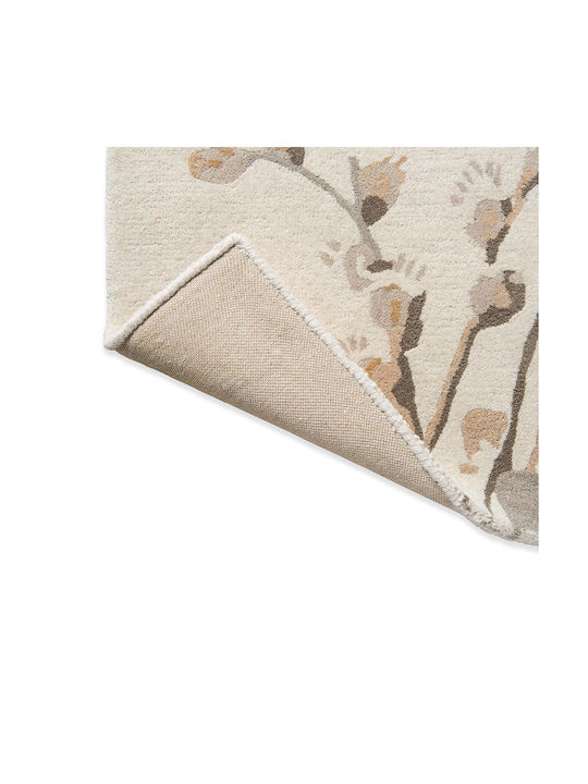 Laura Ashley Pussy Willow Handmade Rug Rectangular Gray