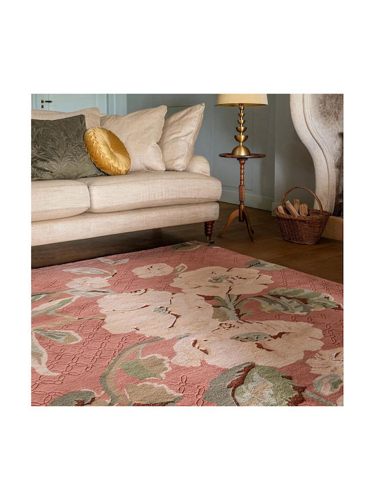 Laura Ashley Aylworth Trail Handmade Rug Rectangular Orange