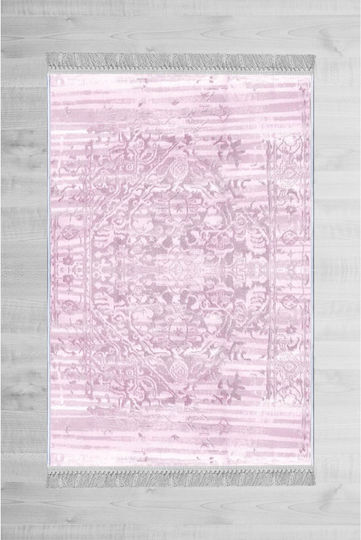 Χαλί Ορθογώνιο με Κρόσια Λιλά 100x200cm