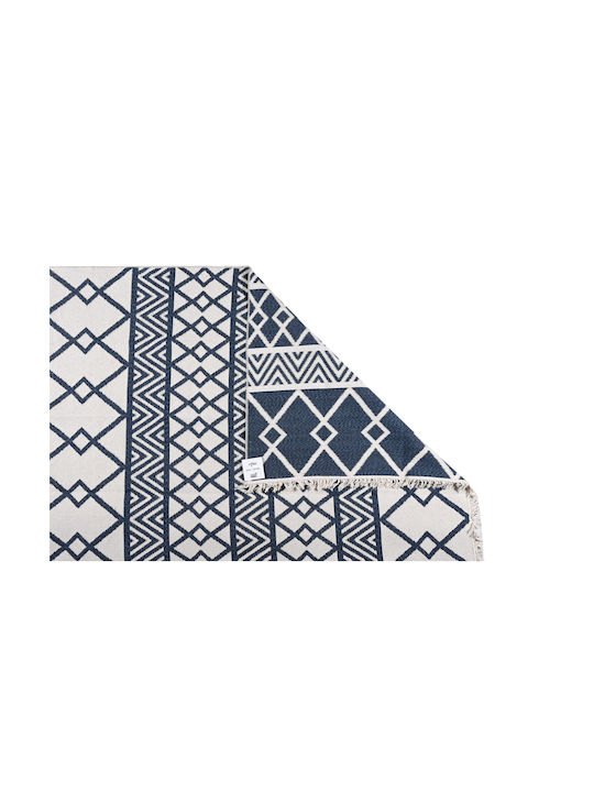 Balsan Aria Χαλί Ορθογώνιο Βαμβακερό με Κρόσια Blue 160x230cm