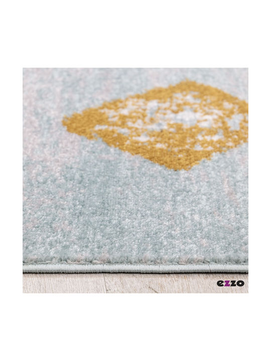 Ezzo Marrakesh B803AX6 Rug Rectangular with Fringes Light Blue