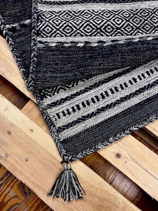 Koulis Carpets Mykonos Χαλί Διάδρομος Καλοκαιρινό Βαμβακερό Γκρι 67x200cm