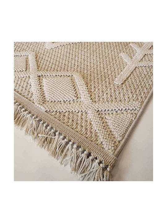 Klonaras Giardino Teppich Rechteckig Synthetisch,Polyester/Cotton/Leather 81 Cream 2004195