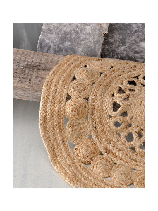 Rythmos Cougar Rug Round Summer Wicker Beige