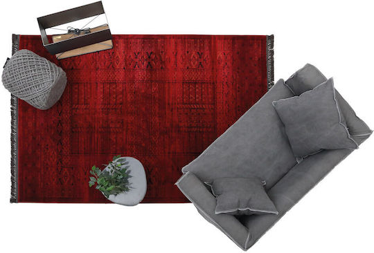 Royal Carpet Afgan 7504H με Κρόσια 200x250cm Dark Red