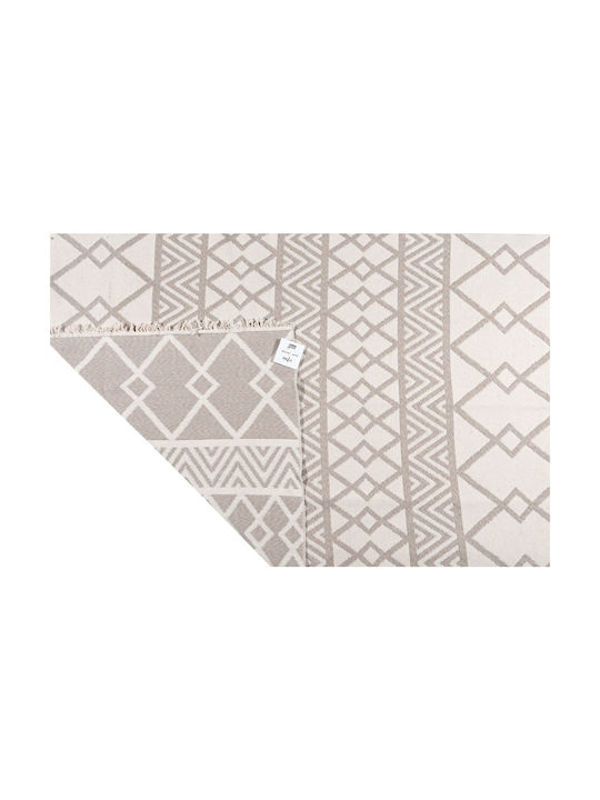 Balsan Aria Teppich Rechteckig Baumwolle mit Fransen Beige