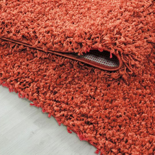 Kipper Cilaos Χαλί Διάδρομος Βαμβακερό με Κρόσια Terracotta 80x210cm