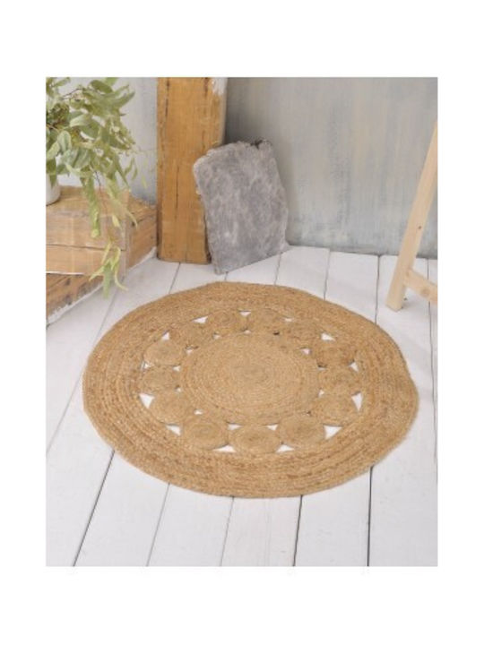 Rythmos Indiana Rug Round Summer from Jute Beige