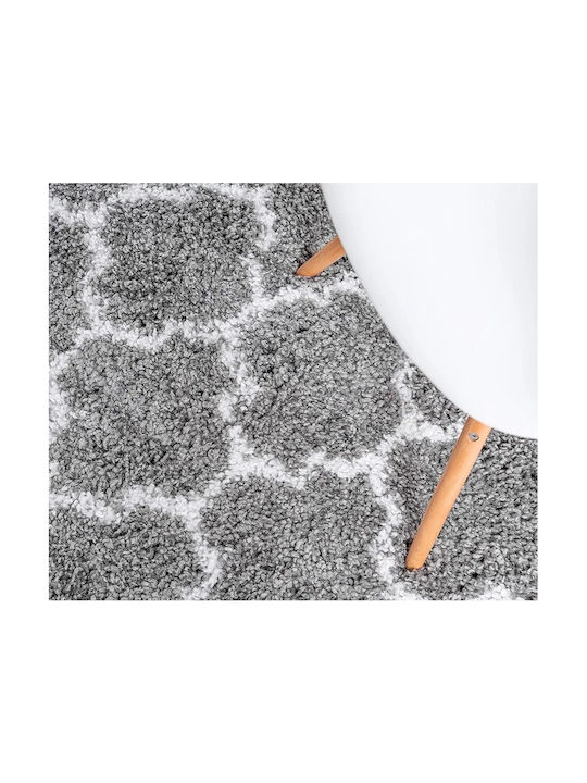 Saray Home Moroccan 283 Teppich Rechteckig Zottelig Synthetisch,Polyester/Cotton/Leather Grey