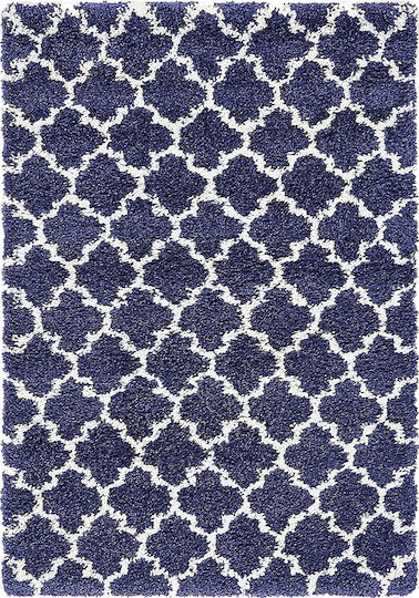 Saray Home Moroccan Wooven Shaggy 240x300cm Μπλε / Ιβουάρ