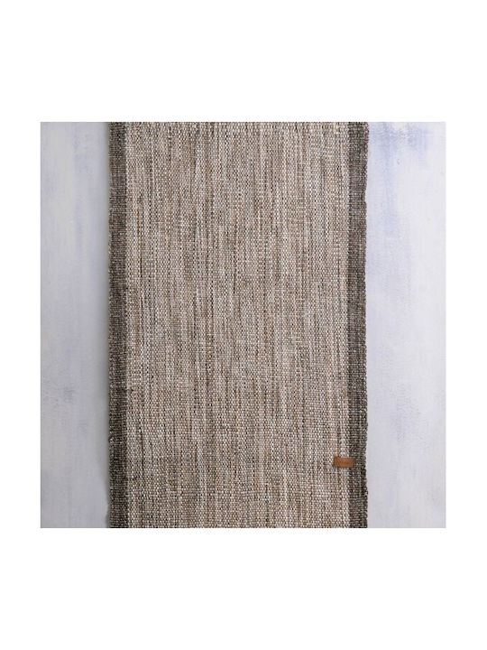 Rythmos Hera Teppich Rechteckig Sommer Synthetisch,Polyester/Cotton/Leather mit Fransen Gray