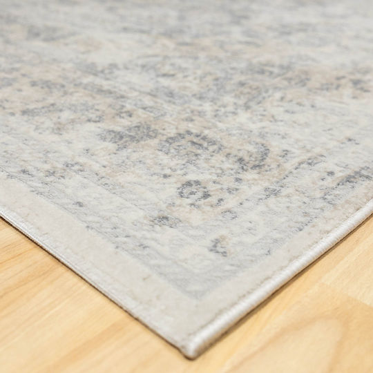 Ezzo Venice 6632ACD Teppich Rechteckig Synthetisch,Polyester/Cotton/Leather Grey Beige
