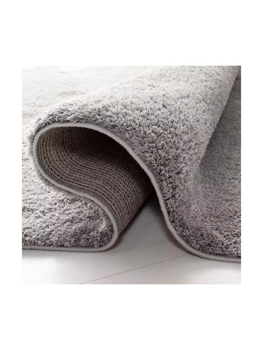 Saray Home Velvet Covor Rectangular Shaggy Gri deschis