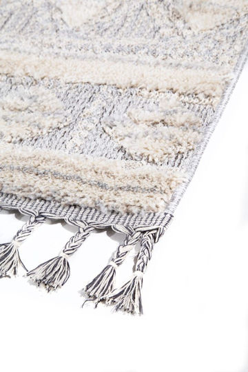 Royal Carpet La Casa 725A Rug Rectangular with Fringes White / Light Gray