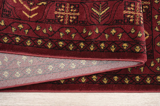 Newplan Persia 315 Teppich Rechteckig Synthetisch,Polyester/Cotton/Leather mit Fransen Burgundy