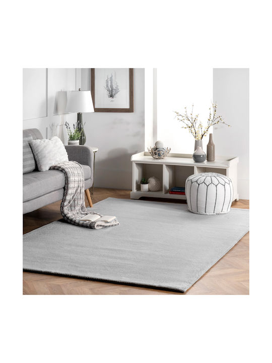 Saray Home Solid Rutschfest Teppich Rechteckig Zottelig Pelzige Gray