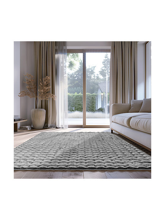 Beauty Home Χαλί Αντιολισθητικό Shaggy 67x140cm Γκρι