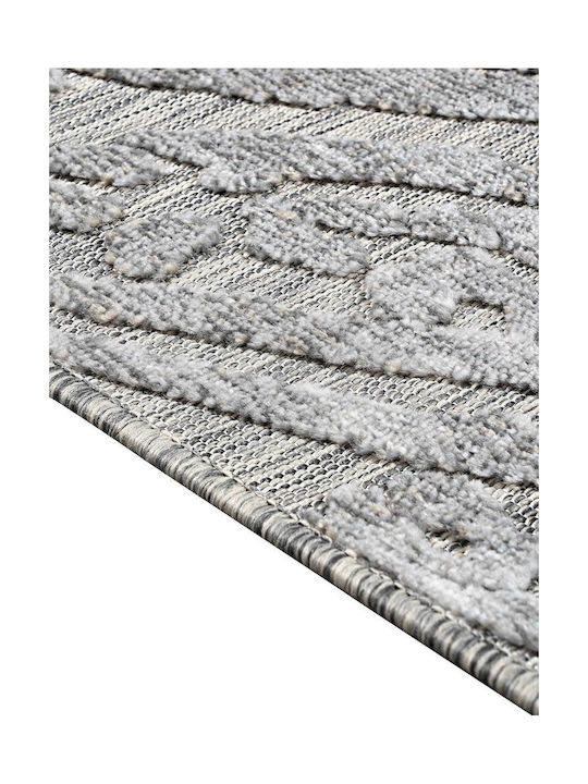 Madi Scratches Χαλί Διάδρομος Ψάθινο Grey 67x350cm