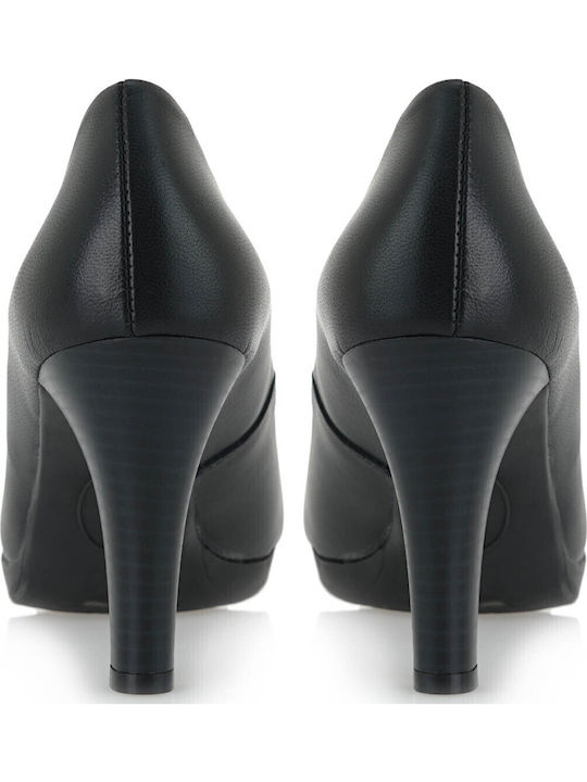 Anatomic Leather Black High Heels