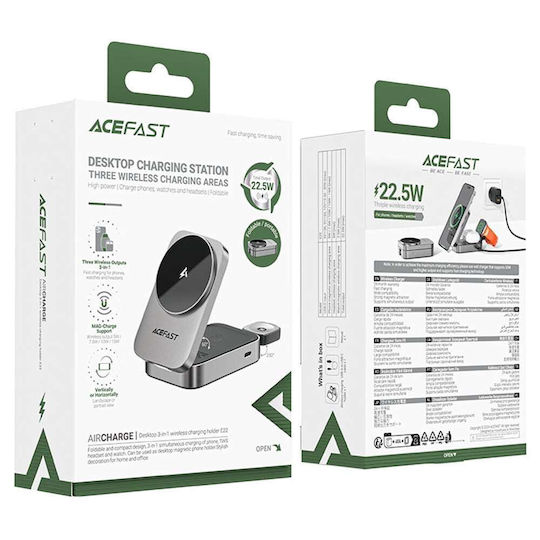 Acefast Magsafe Charger 15W Gray (E22)