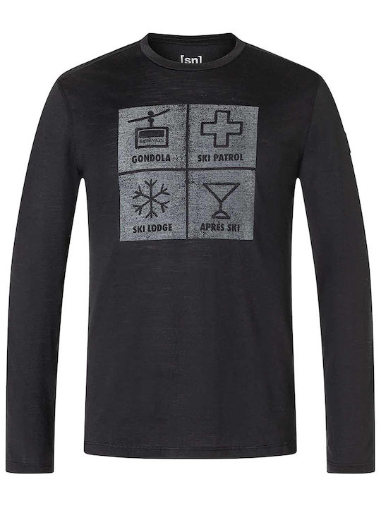 Langarm-Pullover Schwarz