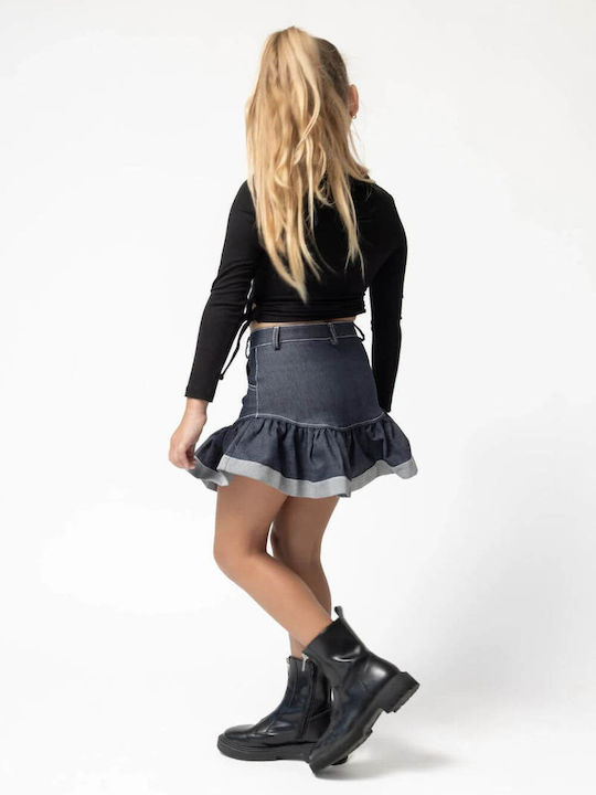 Kids Long-Sleeved Black Blouse
