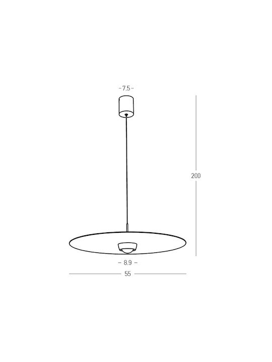 Zambelis Lights Κρεμαστό Φωτιστικό Κόκκινο LED