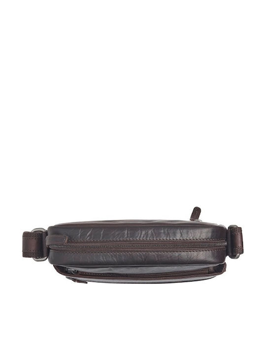 Leather Men's Shoulder / Crossbody Bag Brown