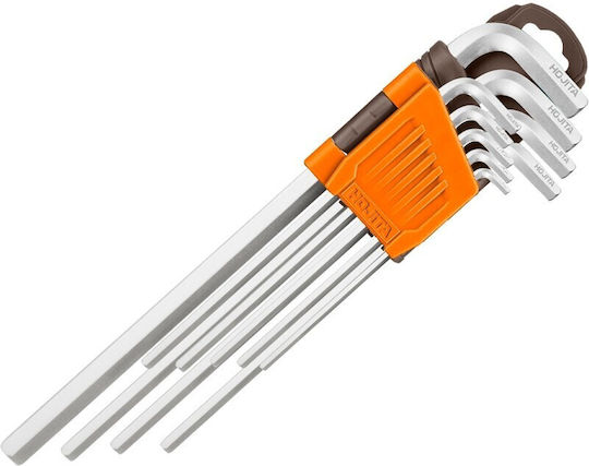 Hojita Hjkh1292 Allen Wrenches Cr-v Very Long 1.5mm-10.0mm Set 9 Pieces