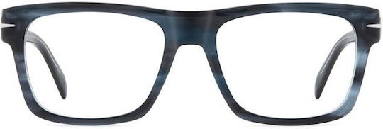 David Beckham Men's Metal Prescription Eyeglass Frame Blue DB 7155 BAV