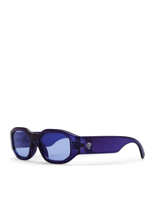 Chpo Brooklyn Unisex Sunglasses with Purple Plastic Frame and Blue Lens 16133IK