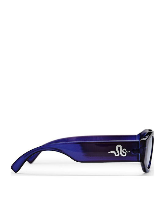 Chpo Brooklyn Unisex Sunglasses with Purple Plastic Frame and Blue Lens 16133IK