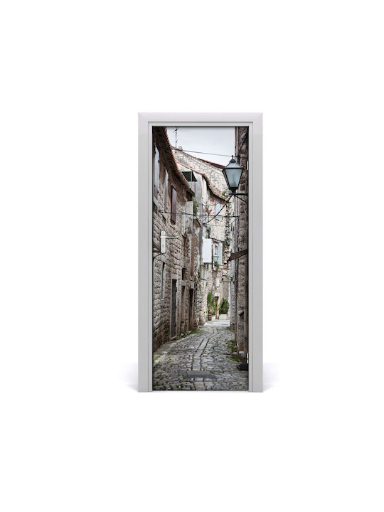 Street Croatia Self-adhesive Wall Mural Doors 75x205 Cm Street Croatia Self-adhesive Wall Mural Doors 75x205 Cm