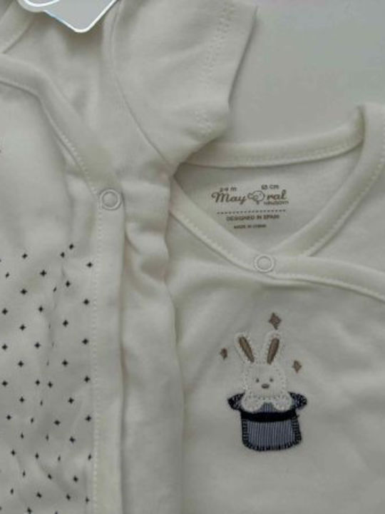 Mayoral Ecru Bodysuit Set Blue