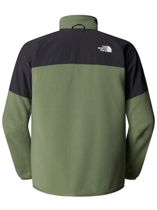 M Glacier Men's Fleece Cardigan Bark Mist, Asphalt Grey