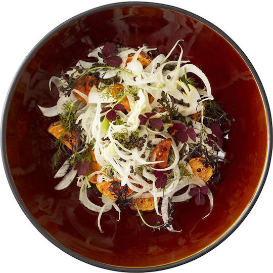 Bitz Salatschüssel Keramik Schwarz 30x30cm 1Stück