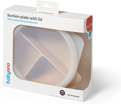 Babyono Baby Food Plate made of Silicone Beige